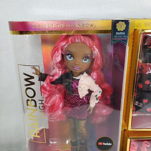 MGA Entertainment Rainbow High Series 3 Daria Roselyn Pink Hair Fashion Doll - Picture 4 of 16